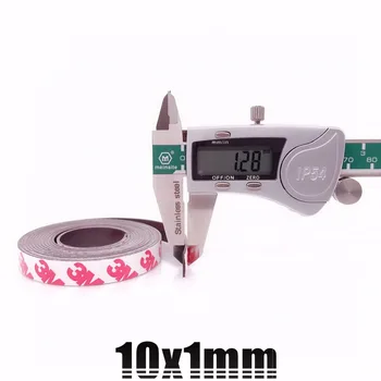 10 Metri de Cauciuc Magnet 10*1 mm auto-Adeziv Flexibil Bandă Magnetică Magnet de Cauciuc lățime de Bandă de 10 mm grosime 1 mm 10mm x 1mm