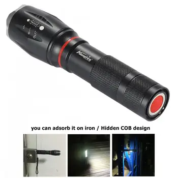 AloneFire G701 Multifuncțional Zoom lanterna Led-uri 5000lm CREE XML T6 Lanterna COB felinar Lampa Magnet AAA 18650 baterie Reîncărcabilă
