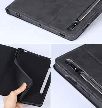 Noua din Piele PU Pentru Samsung Galaxy Tab S7 Plus Caz cu Suport Creion Cover Pentru Galaxy Tab S7 T870 T875 11 inch Comprimat Caz