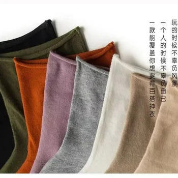 Cald tricot guler Maieu pulover tricotate Casual Solid de culoare 11 2020 New sosire turtle neck mâneci lungi top Maiou