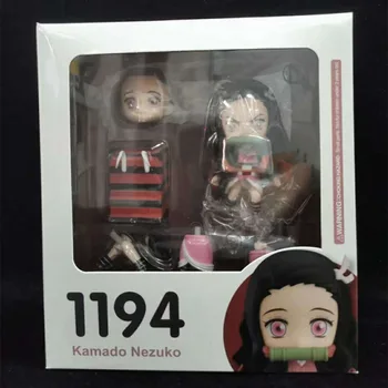 Kimetsu nu Yaiba Tanjirou Nezuko 1193# 1194# PVC Acțiune Figura Jucărie Drăguț Demon Slayer Figurine Anime Figura Jucării 100mm