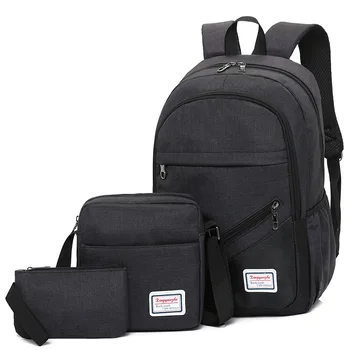 3Pcs/set saci de Școală pentru femei Nailon Rucsac pentru laptop de Călătorie de afaceri Barbati Geanta de Umar Scoala de moda Rucsaci sac un dos mochila