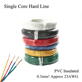 23AWG BV 0.3mm2 Singur Fir Single Core Linie PVC Izolate Electric Wire Electronice Cablu Pură Fire de Cupru de 0,3 mm Pătrat