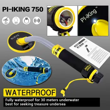 PI-king 750 Complet rezistent la apa Detector de Metale 100 de picioare/30m Scufundări Subacvatice Ocean Lac de Înaltă Sensibilitate cu Puls de Inductie de Mână