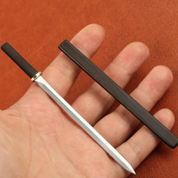 1:6 manual in miniatura sabie pumnal deschis scrisori arme medievale VG10 lama cu Saya