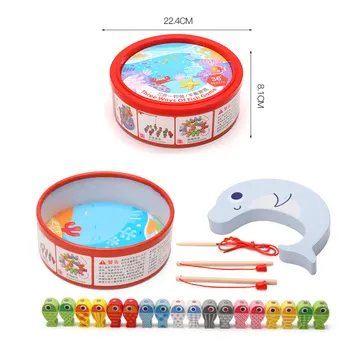 3in1 Copii, Băiat, fată de pescuit magnetic Copil jucărie Formare Echilibru Delfin Blocuri set Colorat de Învățământ Preșcolar Jucărie