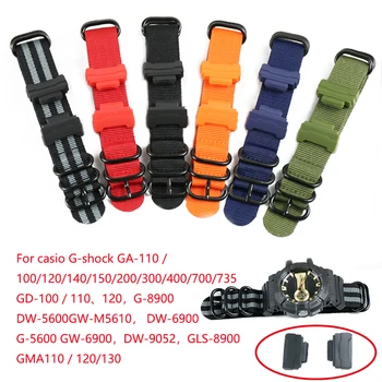 Curea nailon bărbați Pentru Casio G-SHOCK G-8900 GA-100 110 120 GD-100 110 DW-5600 kit de conectare DW-5600 GW-M5610 DW6900 ceas trupa