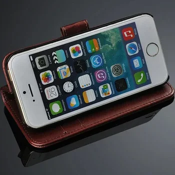 Pentru Coque iPhone 5s Caz Flip Piele PU Portofel cu Suport Card de Telefon Caz Pentru iPhone 5 Capac de Protectie Geanta Pentru iPhone SE 5 5S Capa