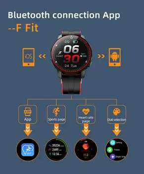 R18 Ceas Inteligent IP68 Impermeabil Sport Fitness Tracker Monitor de Ritm Cardiac Bărbați Femei Bluetooth 5.0 Smartwatch Pentru Android IOS Nou