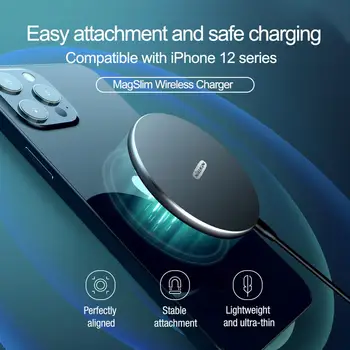 NILLKIN Magnetic Wireless Încărcător Pentru iPhone 12 Pro MagSlim de Încărcare Wireless 15W Încărcător Rapid Pentru Nota 20 magsafe Pentru iphone 12