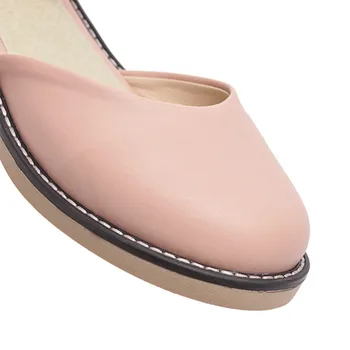 2021 Noua Runda Deget de la picior Toc Pătrat Catarama Vara Britanic Stil Retro pentru Femei Sandale 4 Culori dimensiune 32-44 Transport Gratuit