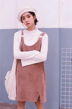 Casual Femei Suspensor Rochie Toamna Anului 2020 Coreeană Stil Vintage Cu Paiete Cercuri Spaghete Curea Rochie Mini Din Catifea Kaki D177