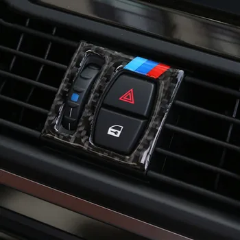 Pentru BMW F10 Seria 5 2011-2017 3PCS Fibra de Carbon Interior Masina Centru de Control Aer Conditionat Priza de Aerisire Capac Cadru Autocolante