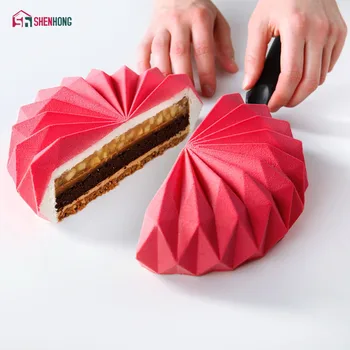 SHENHONG Uimitoare Origami Silicon Tort Mucegai De Copt Mousse de Ciocolata Burete Matrite Tigăi Tort Decorare accesorii