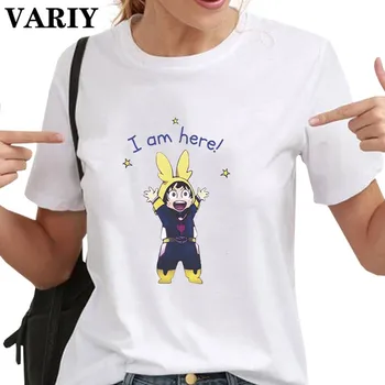 Anime Eroul Meu mediul Academic Femei Graphic T shirt Imprimat Drăguț Tricou Maneca Scurta Deku Sunt Aici Casual Vrac Tee Moda Topuri