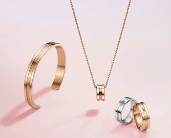 2021 Noua moda oțel titan două de argint, rose de aur sălbatice punk original DW colier clavicula lanț colier de sex feminin bijuterii