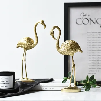 Nordic Light Lux de Aur Flamingo Fereastră Decor Acasă Rășină Decor Meserii TV Cabinet Personalității Creative Decoratiuni