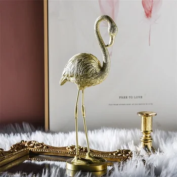 Nordic Light Lux de Aur Flamingo Fereastră Decor Acasă Rășină Decor Meserii TV Cabinet Personalității Creative Decoratiuni