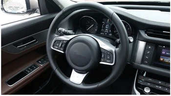 Angelguoguo ABS cromat Volan Masina Rama Decor de Acoperire Auto-styling Pentru Jaguar XF XFL F-PACE F-type 2016 17 Upgrade