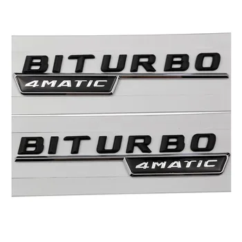 2 buc TURBO 4MATIC Logo Auto Aripa Fata Insignia Decor Autocolant pentru Mercedes Benz AMG W210 GLC B200 W221 W212 W205 W211 C180 C200