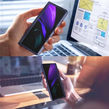 Ultra Subțire de Carbon Holder Suport Spate Bara de protecție Pentru Samsung Galaxy Z Fold 2 5G W21 5G Caz de Telefon KS0992