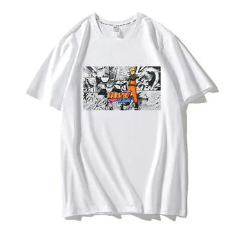 Naruto Sasuke Harajuku Om De Sus Manga Print Cool T-Shirt Pentru Bărbați Imbracaminte De Vara Cu Maneci Scurte Desene Animate Tricou Unisex Streetwear