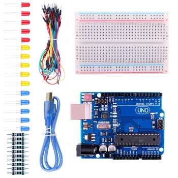 UNO Starter Kit pentru Arduino cu Tutoriale Gratuite,65 de Șuntare, Breadboard