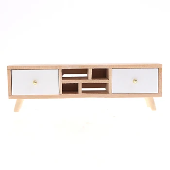 1 buc 1:12 Păpuși Miniaturale de Mobilier din Lemn, TV Cabinet Papusi Casa Accesorii