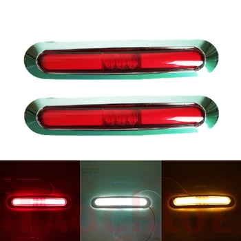 2 buc LED-uri de Camioane Lumini 12V 24V Remorcă Tractor Barca de Autobuz de poziție Laterale Rândul său, Lămpi de Semnalizare Crom Lumini de Chihlimbar Roșu, Alb