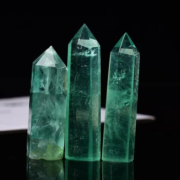 1 BUC Naturale Fluorit Verde de Cristal Punct Hexagonale Coloana Minerale Ornament Magic de Reparații de Vindecare Cuarț Bagheta Decor Acasă Cadou