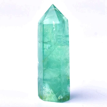 1 BUC Naturale Fluorit Verde de Cristal Punct Hexagonale Coloana Minerale Ornament Magic de Reparații de Vindecare Cuarț Bagheta Decor Acasă Cadou