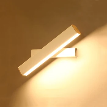 Moderne spate creative dormitor lampă de noptieră, personalitate aluminiu cu led de perete camera de zi lumina, 360 ° rotire lămpi de perete