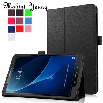 (1 buc) Pentru Samsung Galaxy Tab 10.1 T 580 tableta Caz Acoperire Litchi Model Book Flip Folio Piele PU pentru T580 T585 SM-T580