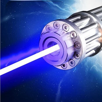 De mare Putere Puternic Laser Albastru Lanterna Meciul de Ardere/Arde Lumina Trabucuri/lumânare/negru de Vânătoare de la Distanță fără Fir în aer liber Instrument
