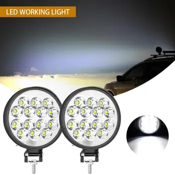 1buc Mini Led Lumina de Lucru Rotund lumina Reflectoarelor 42W Masina de Muncă Faruri De Camion Offroad de Ceață Lampa de Noapte de Lumini de Conducere Pentru SUV ATV-uri