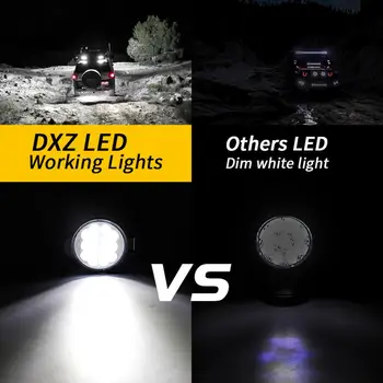 1buc Mini Led Lumina de Lucru Rotund lumina Reflectoarelor 42W Masina de Muncă Faruri De Camion Offroad de Ceață Lampa de Noapte de Lumini de Conducere Pentru SUV ATV-uri
