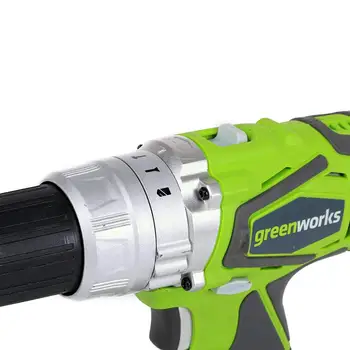 Greenworks 24V Dublu Electric de Viteza Screwdrvier 60N.m Impactului masina de Gaurit cu Acumulator Reincarcabil de uz Casnic Unelte electrice Retur Gratuit