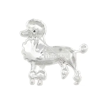 WEVENI Email Aliaj de Desene animate Pudel Câine Broșe Haine Eșarfă Decor Bijuterii Pin Cadouri Pentru Femei, Fete Animale de Companie Accesorii