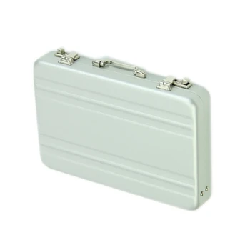 Aluminiu parola cutie Cazul in care Cardul Mini valiza Parola servieta Argintie