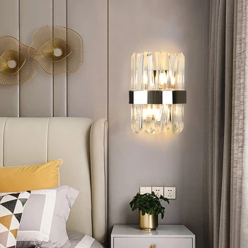 Livrare rapida Moderne Tranșee de Perete Iluminat Creative Design Dormitor LED-uri de Perete de Cristal Lampă de Noptieră Perete Acasă de iluminat Prin DHL