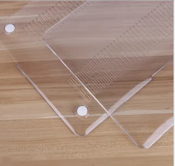 Cristal Transparent de Plastic Greu de Clar Laptop Shell Caz Cove Pentru MacBook 12/ Air 13.3 11.6/ Pro Retina 13 15 inch A1706 A1707
