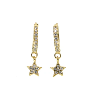 2020 nou sosit argint 925 delicate cz Stele cercei mici drăguț cz star Dainty Minimalist femei bijuterii Cercuri