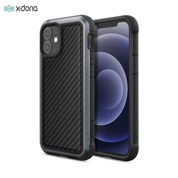 X-Doria de Apărare Lux Telefon Caz Pentru iPhone 12 mini Pro Max caz,Gradul Militar Picătură Testat, Aluminiu Anodizat
