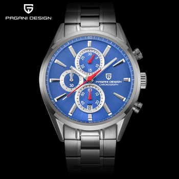 PAGANI DESIGN Bărbați Moda Albastru Dial Quartz Cronograf Oameni de Afaceri Sportului Ceasuri din Oțel Inoxidabil Luxyry ceasuri saat