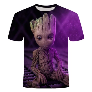 Super-erou Groot Film voogd van de galaxy T-shirt Zomer Nieuwe mannen3D Imprimare Mannen Ro Vrouwen copilul groot bloempot groot tricou