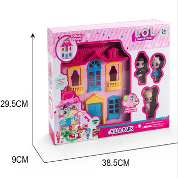 LOL Surpriză Păpuși Jucărie Set de Fete de Casa Joc Jocuri de Simulare Vila Castelul cu 3 Model de Păpușă Copii Jucării pentru Fete Ziua de nastere Cadouri