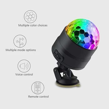 CARCTR Sferice Mașină de Iluminat Lumini Ambientale LED Lumină Atmosferă USB Sunet de Muzică de Control RGB Interior Colorat Lumină de Crăciun