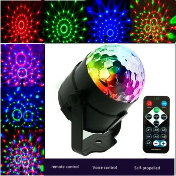 Sunet Activat Led-uri Lumini de Scena Disco Ball Mini Petrecere de Lumină RGB Proiector Laser cu Efect de Lampă Petrecerea de Crăciun de Nunta Controller