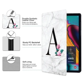 Tableta Caz pentru Samsung Galaxy Tab Un A6 7.0 10.1 Inch/O 9.7 10.1 10.5 Inch/Tab E 9.6 Inch/Tab S5e 10.5 Inch cu Marmură Serie