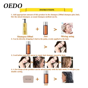 OEDO 2 buc/lot de păr în creștere rapidă esență pentru chel ulei esențial de tratament, prevenirea caderii parului, tratarea în mod eficient parul uscat